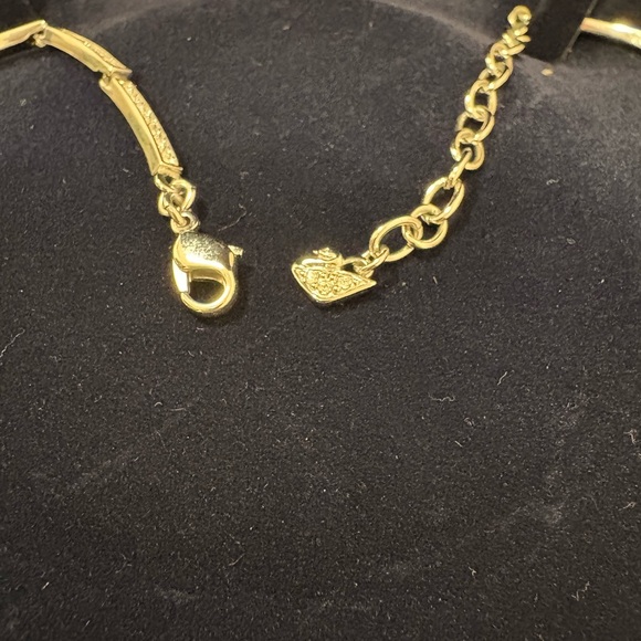 Swarovski Gold Festoon Necklace with Decorative Drops - Picture 3 of 8